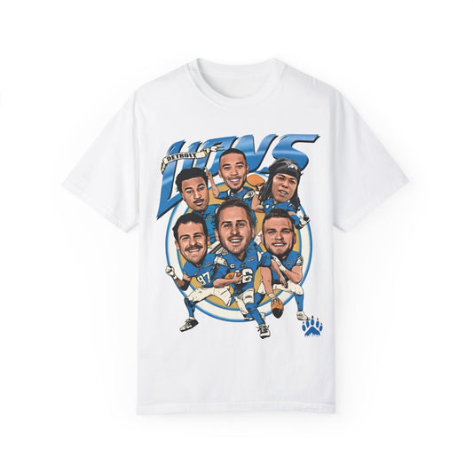 Detroit Lions Big Head Caricature Team Premium T-shirt