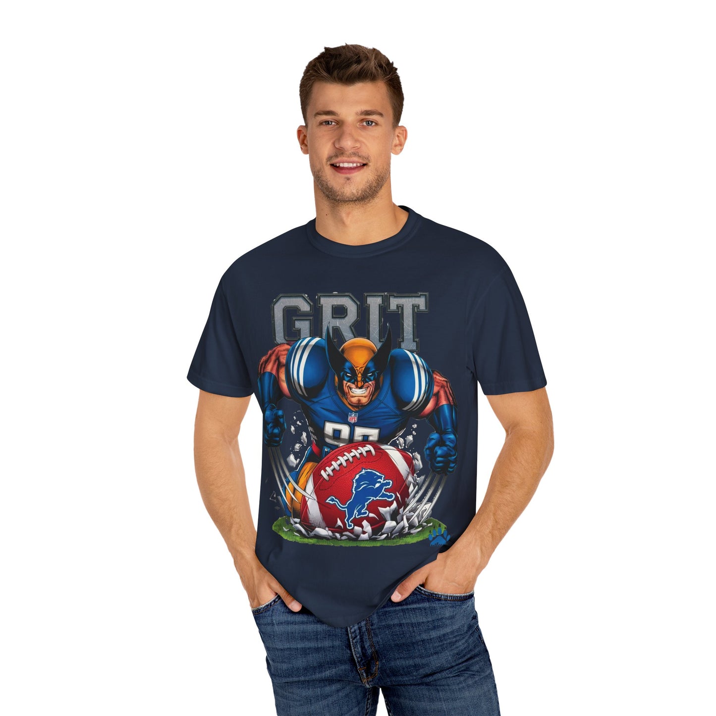 Detroit Lions Wolverine Grit Premium T-shirt