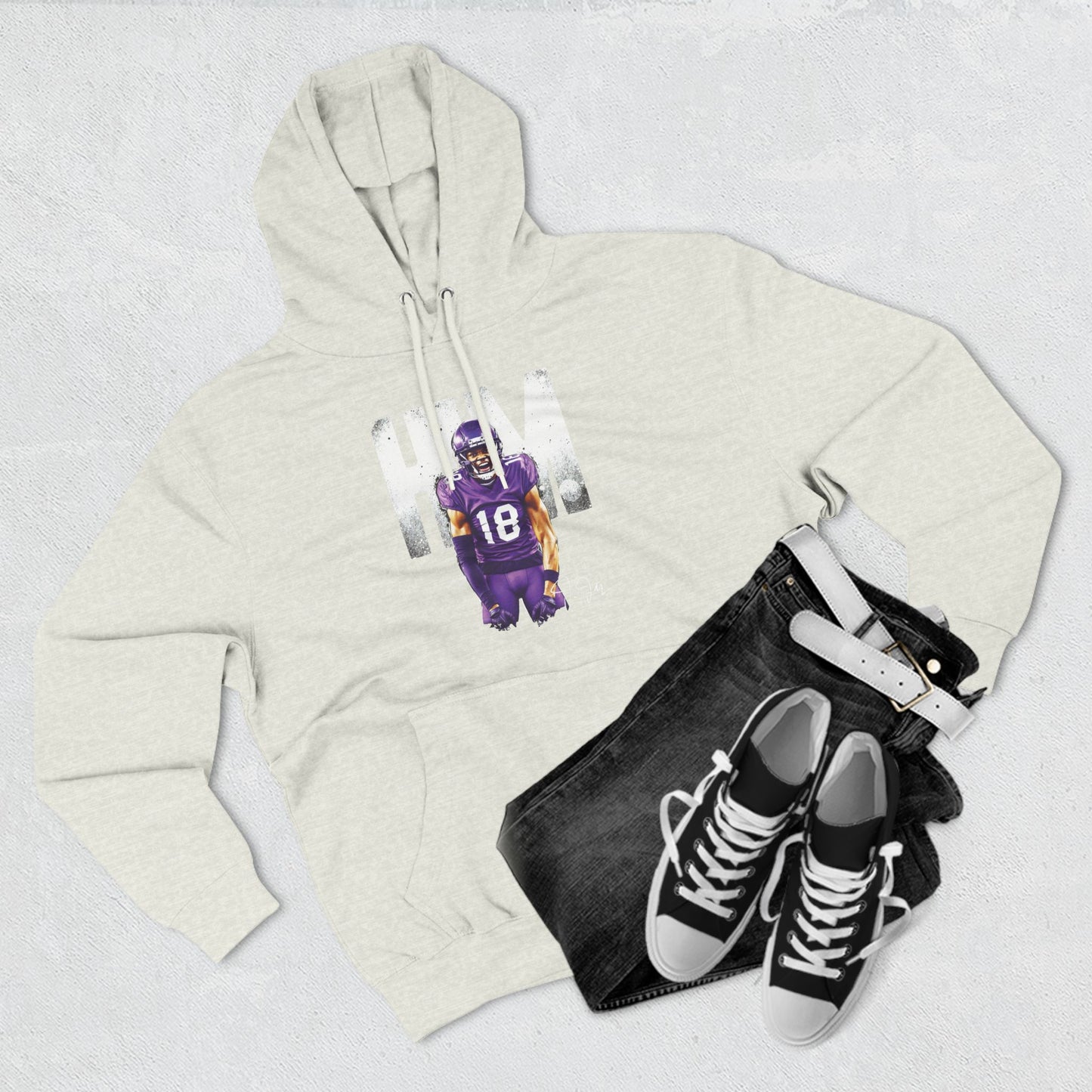 He Is Him Hoodie – Justin Jefferson Vikings Edition