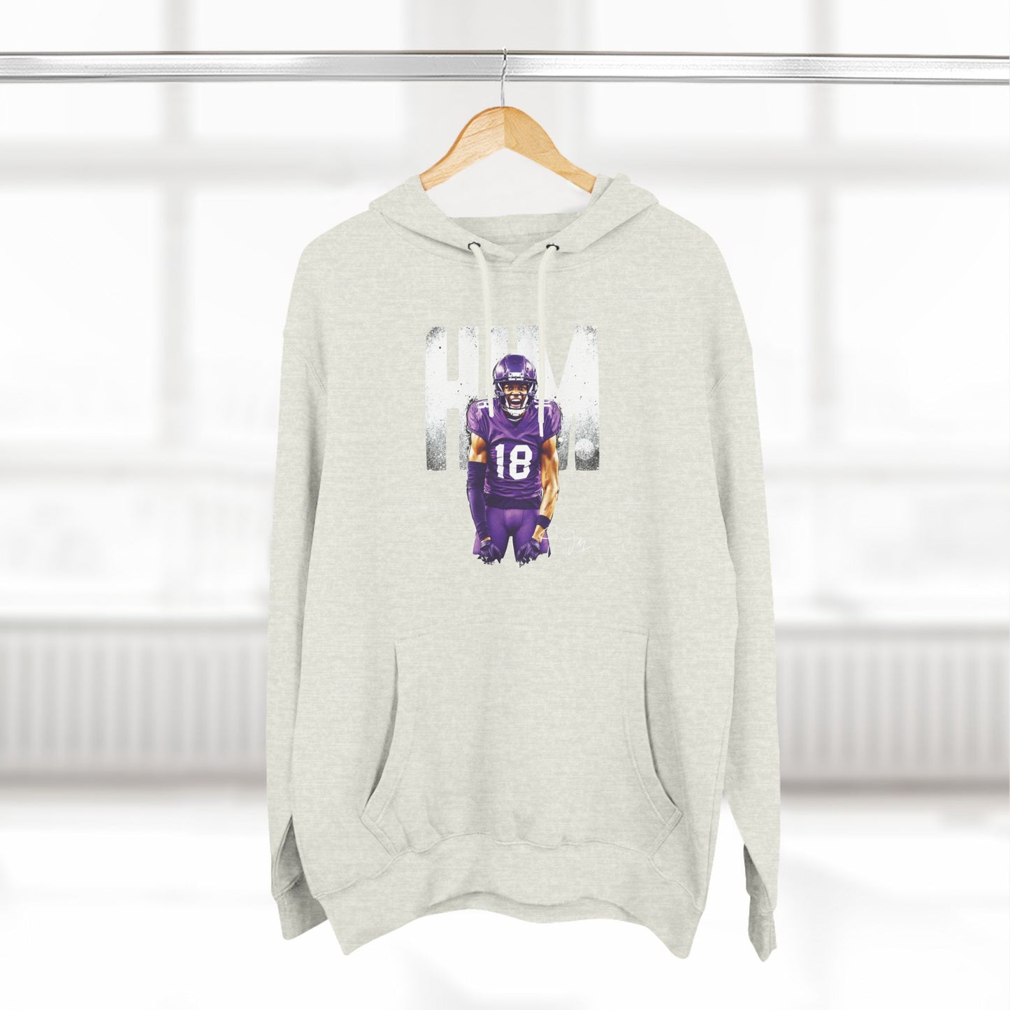 He Is Him Hoodie – Justin Jefferson Vikings Edition