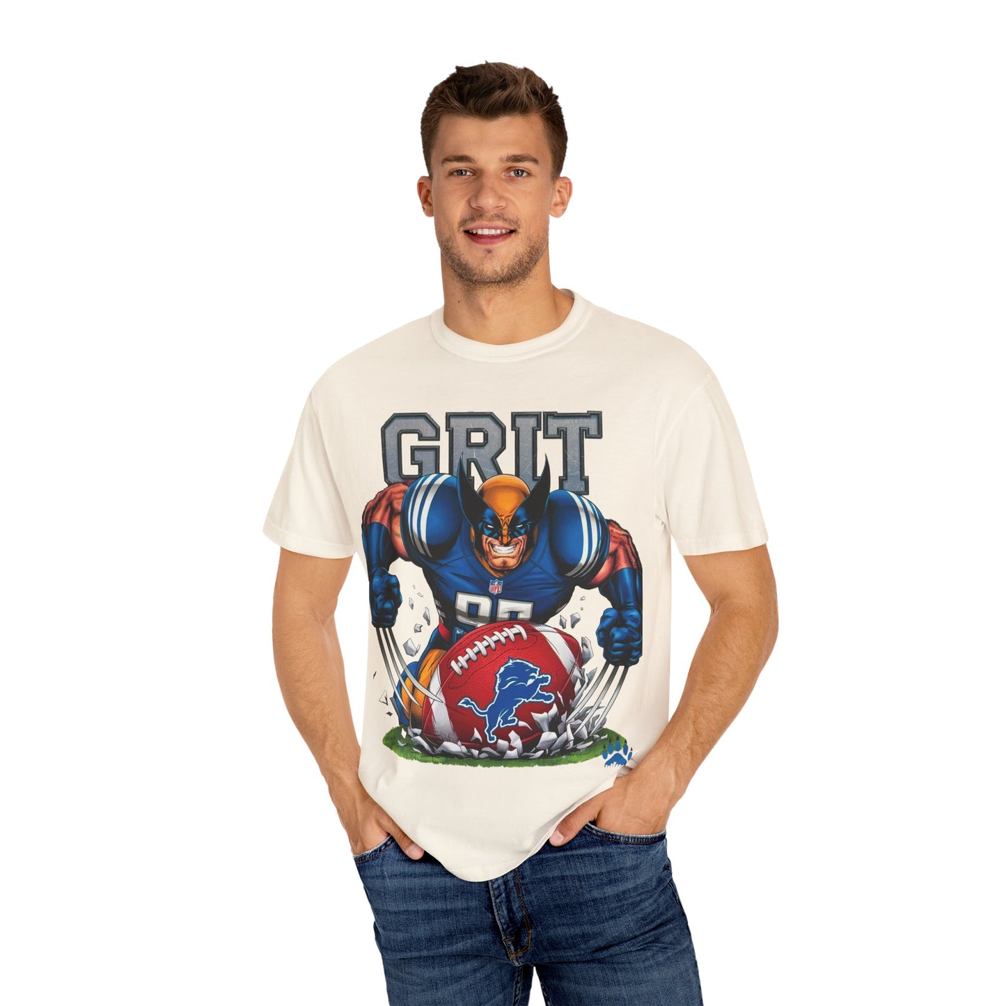 Detroit Lions Wolverine Grit Premium T-shirt