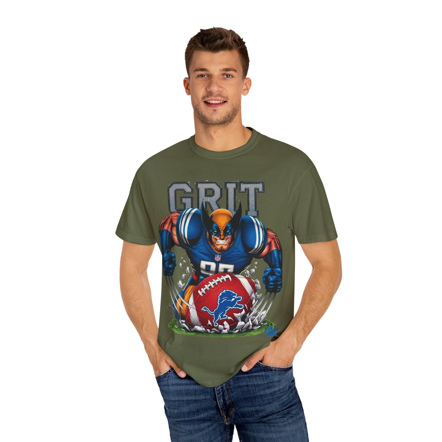 Detroit Lions Wolverine Grit Premium T-shirt