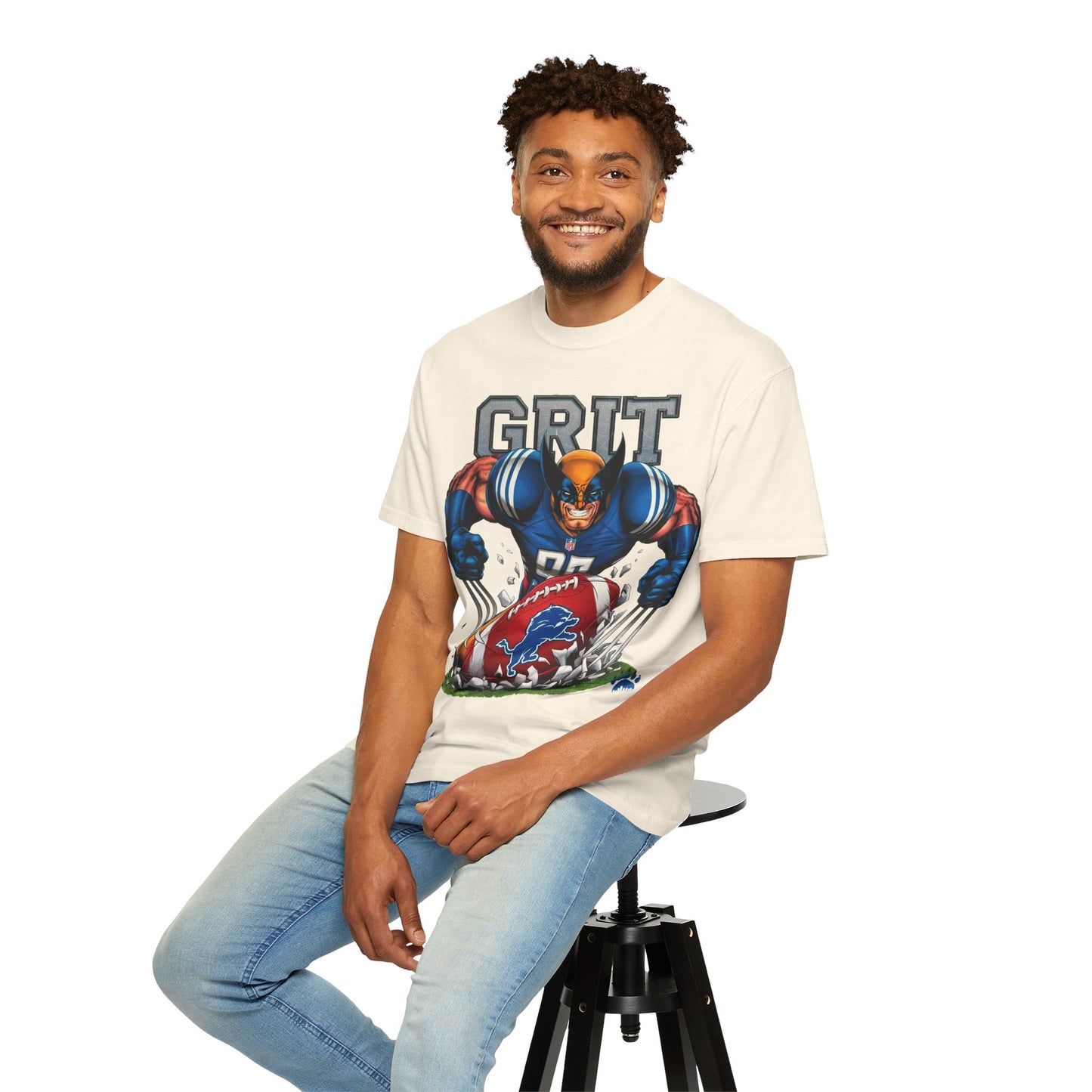 Detroit Lions Wolverine Grit Premium T-shirt